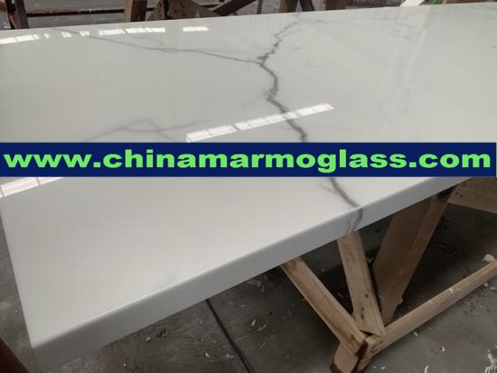 Calacatta White Nano Crystallized Glass Stone Countertops