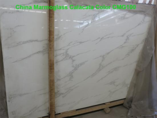 Calacatta Glass Stone Slabs for kitchen and bathroom