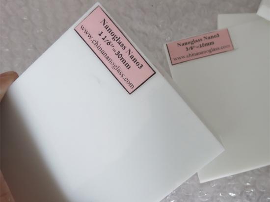 USA Popular 30mm Thickness White Nano Glass Slab and Tiles