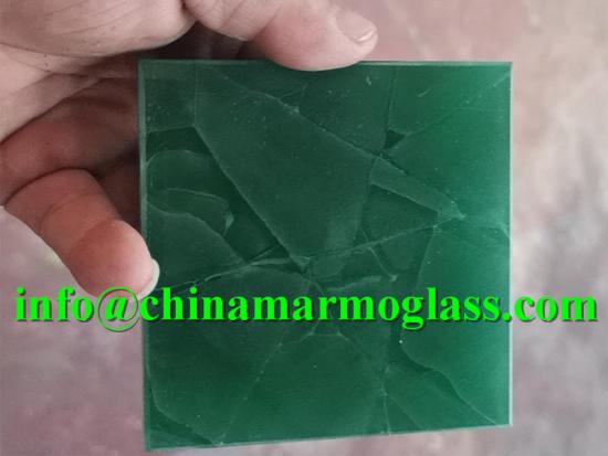 Jade Green Color Recycled Glass Stone Slabs for Eco-Friendly Bio Glass Countertops
