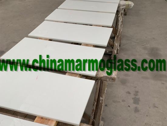 hot selling to USA market the white glass tile 610x305x12mm