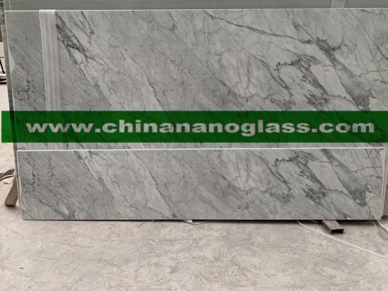 Bianco Carrara Nano Glass Slabs TR007