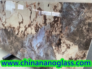 2025 popular Nano Glass Marble Pattern Slab 300x180cm for sa...