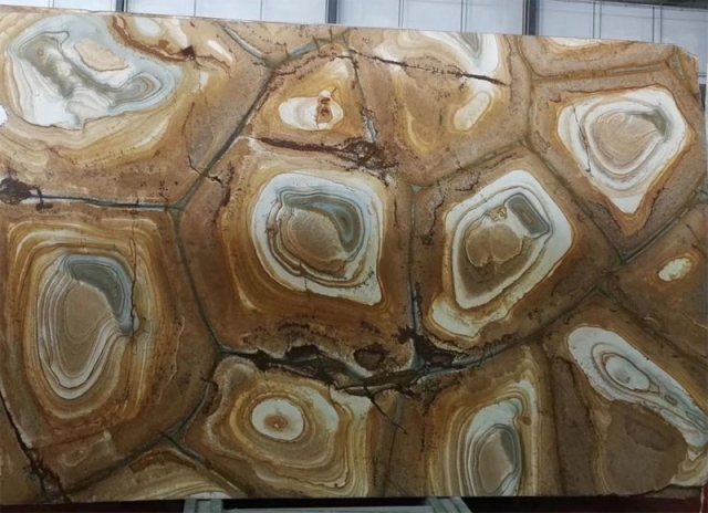 Luxury Gold Palomino Quartzite Slabs and Tiles for Background Wall Tiles