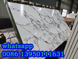 China Calacatta Viola Nano Glass Marble Slab Manufacturers F...